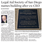 Gregory Evans Knoll Building Dedication LASSD Building Dedication Article in Union Tribune April 25, 2024